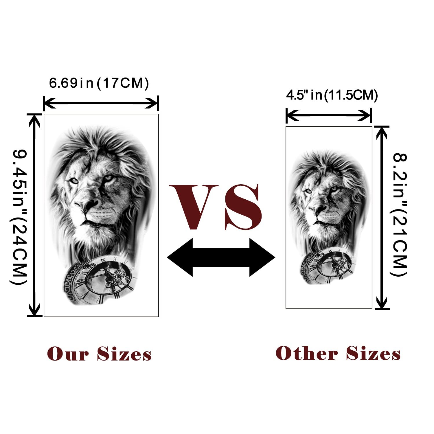 36 Sheets Temporary Tattoos Stickers, 12 Sheets Fake Body Arm Chest Shoulder Tattoos for Men or Women with 24 Sheets Tiny Black Tattoos - Image 6