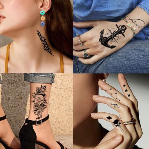 74 Sheets Black Gladiator Temporary Tattoos For Men Adults Forearm, Halloween Half Arm Sleeve Tattoo For Women Greek Mythology Spartan Warriors Knight, Long Lasting Fake Tattoo Stickers Lion Eagle War - Image 6
