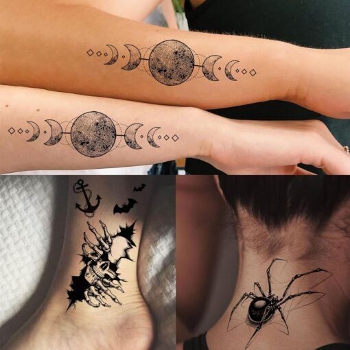 70 Sheets Watercolor Planets Galaxy Temporary Tattoos For Women Men Kids Boys Girls, 3D Star Universe Solar System Waterproof Half Arm Sleeve Tattoos For Adult, Forearm Fake Tattoo Sticker Outer Space - Image 7