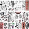 16 Sheets Joker Tattoos, Harley Quinn Tattoos, Tattoos for Suicide Squad Perfect for Halloween, Costumes, Harley Quinn Accessories Party and Cosplay