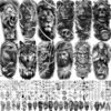 73 Sheets Zeus God Temporary Tattoos For Men Adults Forearm, Halloween Lion Poseidon Half Arm Sleeve Tattoo For Women Jesus Christ Skeleton Maori Warrior, Temp Bulk Fake Tattoo Stickers Eagle Tiger