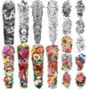 Temporary Tattoo Full Arm 8 Sheets and Half Arm Shoulder Waterproof Fake Tattoos 10 Sheets, Extra Large LastingTattoo Stickers for Girls or Women